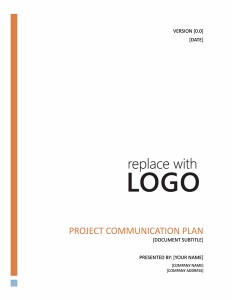 2. Project communication plan template
