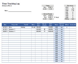 2. Employee time tracking template